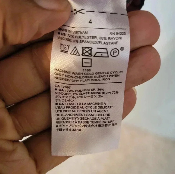 Banana Republic Striped Sheath Midi Dress w/Bell Sleeves(4) - Picture 7 of 8